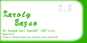 karoly bazso business card